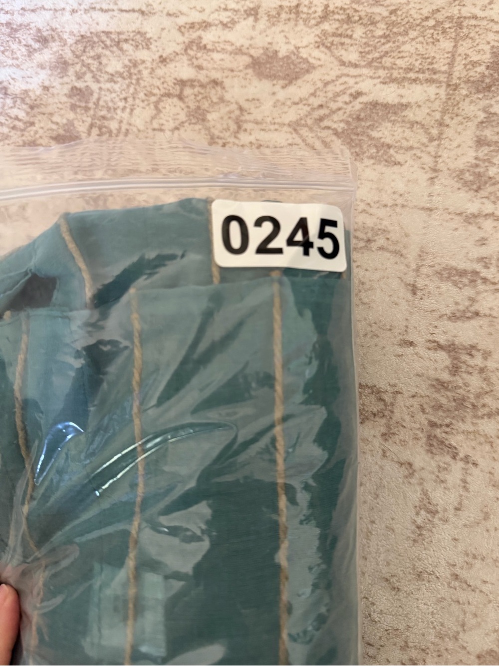 Cost Plus World Market Sahaj Teal Jute Striped Curtains 45”x96” Set of 2 - Picture 5 of 6